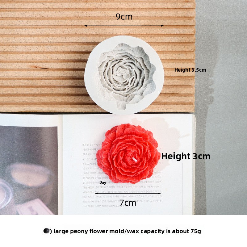 Peony Flower Silicone Mold for DIY Candles