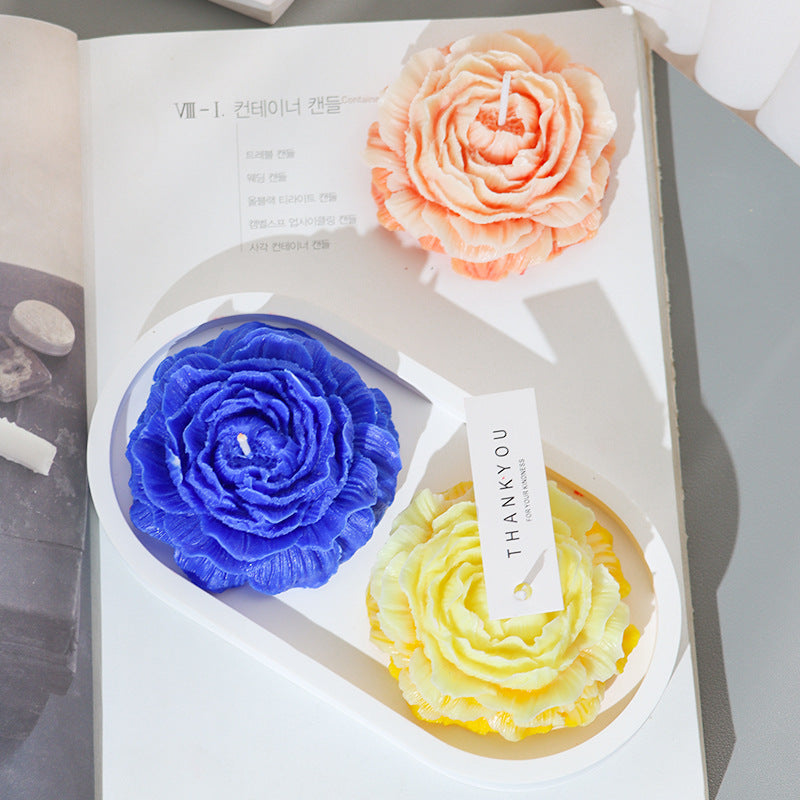 Peony Flower Silicone Mold for DIY Candles